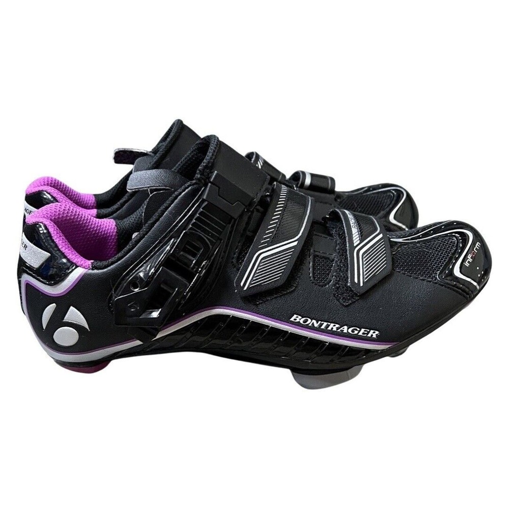 Bontrager Shoes Womens 6.5 Black Purple RL Race DLX Inform Road Cycling Shoes